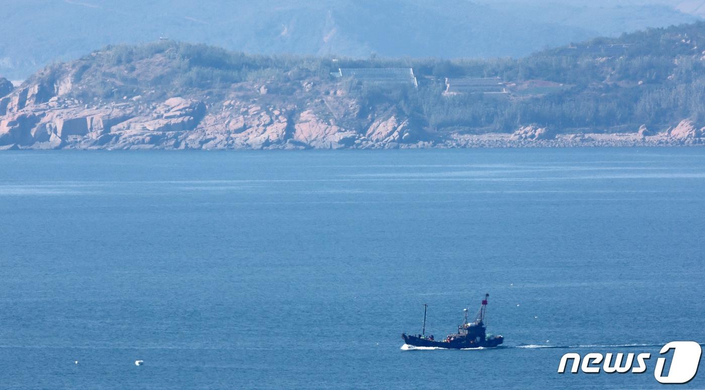 The waters near the Northern Limit Line &#40;NLL&#41; are seen from Yeonpyeong Island, Ongjin-gun, Incheon, South Korea. 2022.10.20