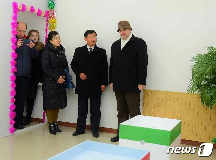 The election for delegates to North Korea's local people's assemblies held in November 2023. The election proceeded by casting votes into the ballot boxes labeled Yes or No placed in front of voters / Rodong Sinmun