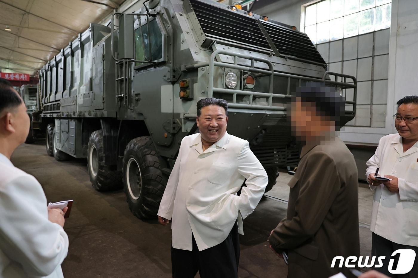 Kim Jong Un inspects a missile production plant on Aug. 31, 2023, to review North Korea’s military capabilities / Rodong Sinmun