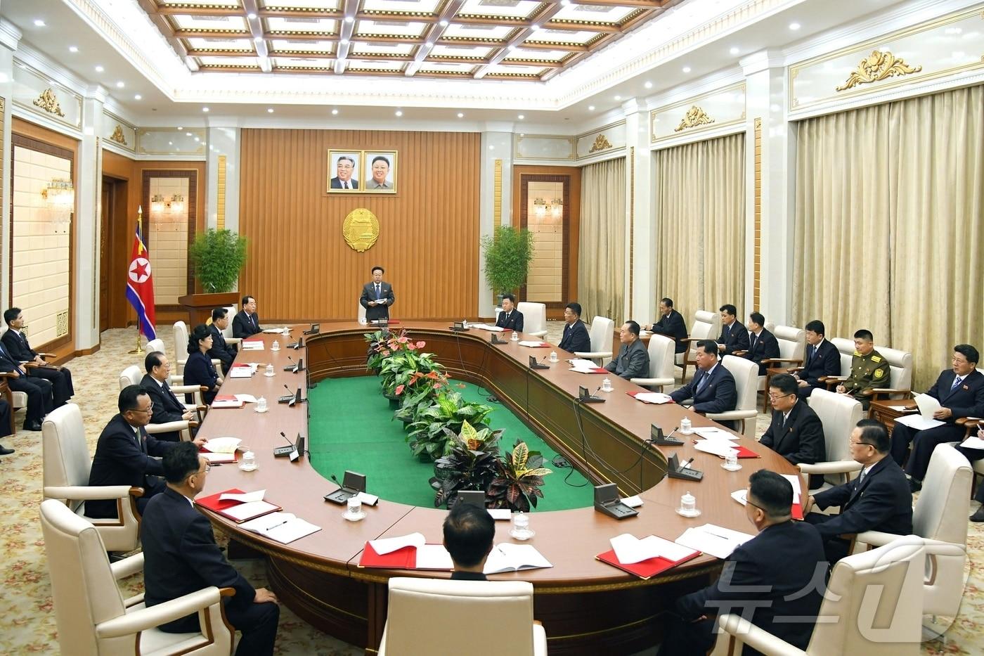 A scene from the 32nd Plenary Meeting of the 14th Supreme People&#39;s Assembly Standing Committee held September 2024 / Rodong Sinmun