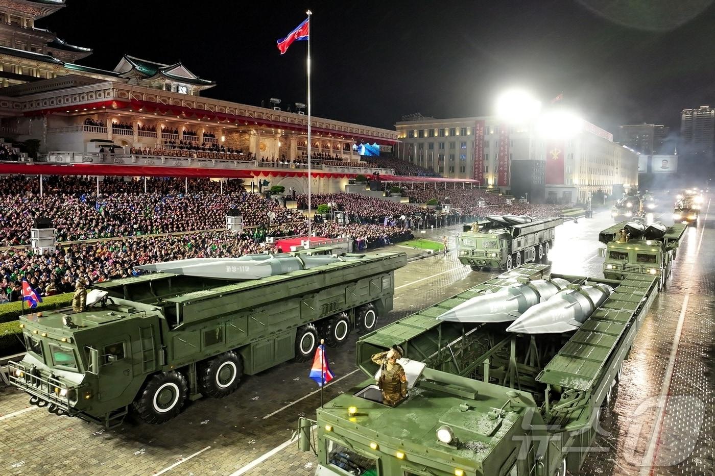 The appearance of North Korea&#39;s new hypersonic short-range ballistic missile &#40;SRBM&#41;, the Hwasong-11M / Rodong Sinmun