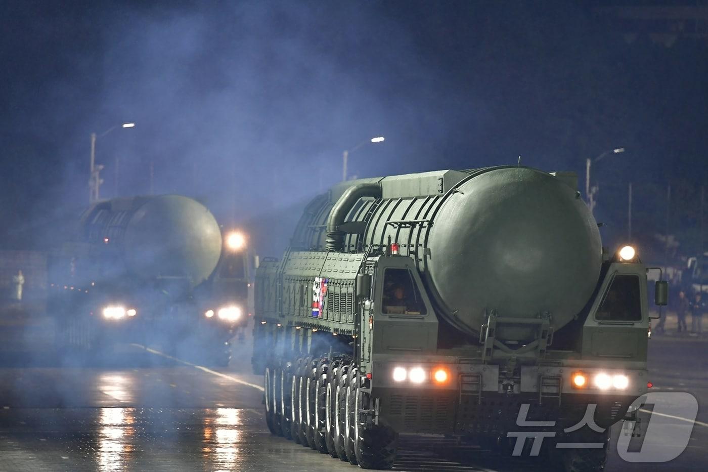 North Korea's newly unveiled intercontinental ballistic missile (ICBM), the Hwasong-20 / Rodong Sinmun