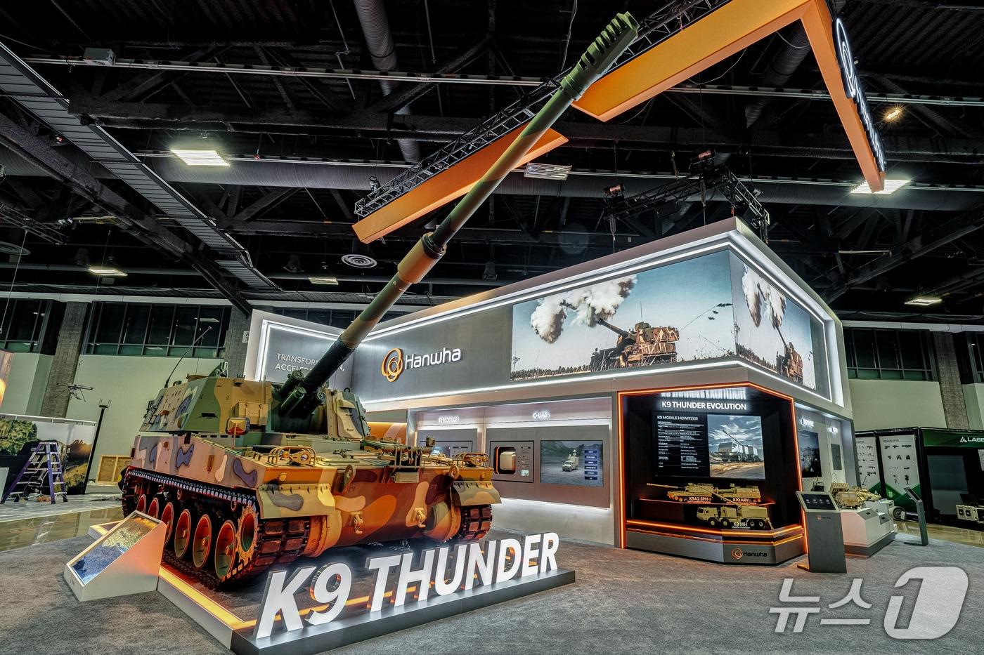 View of Hanwha&#39;s AUSA 2025 booth / Provided by Hanwha Aerospace
