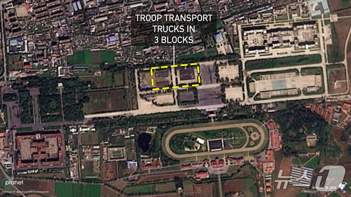 Satellite imagery has captured the area around Pyongyang&#39;s Mirim Airport / Planet Labs