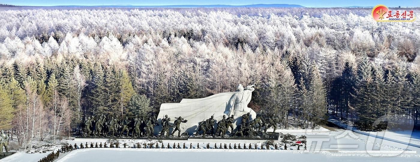 Rodong Sinmun, the official newspaper of North Korea&#39;s Workers&#39; Party, emphasized the revolutionary spirit on Monday, stating that the ranks of the revolutionary battlefield tour march in the Mount Paektu region are growing daily as they mark the sixth anniversary of General Secretary Comrade &#40;Kim Jong Un&#41; personally leading the military horseback march formation, trudging through knee-deep fresh snow to leave sacred footprints in the Paektu Front / Rodong Sinmun