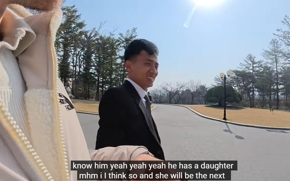 In a video uploaded on April 9, British YouTuber Harry Jaggard is seen asking a North Korean guide about Kim Jong Un’s daughter.