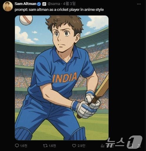 OpenAI CEO Sam Altman posted another Ghibli-style transformation of his photo on X on Wednesday. / Screenshot from X