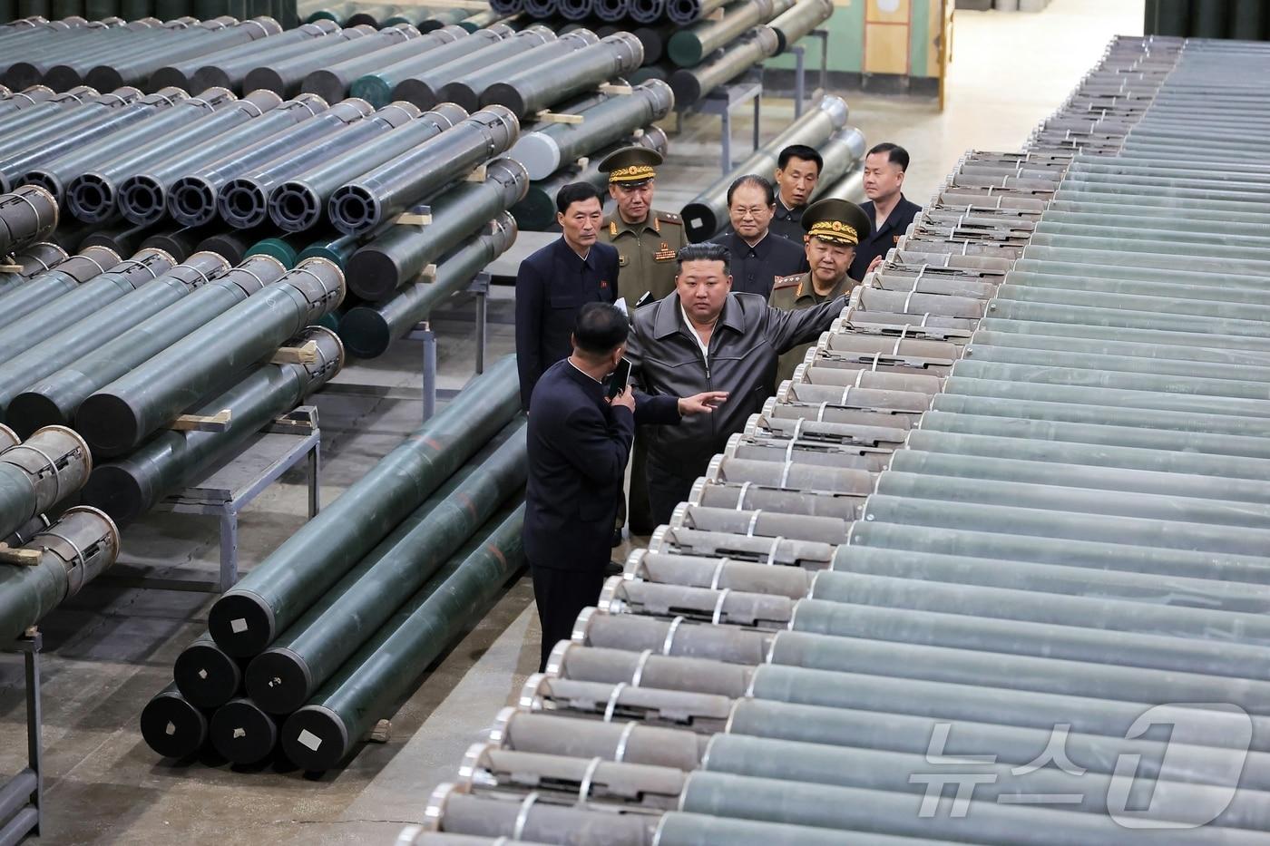 On Wednesday, Rodong Sinmun reported that Kim Jong Un, the General Secretary of the Workers&#39; Party of Korea, conducted on-site inspections of key military industrial facilities under the Second Economic Committee. The newspaper noted that the shell production enterprises have fully executed their step-by-step modernization projects, raising shell production to four times the average year level and nearly double the peak year level. / Rodong Sinmun