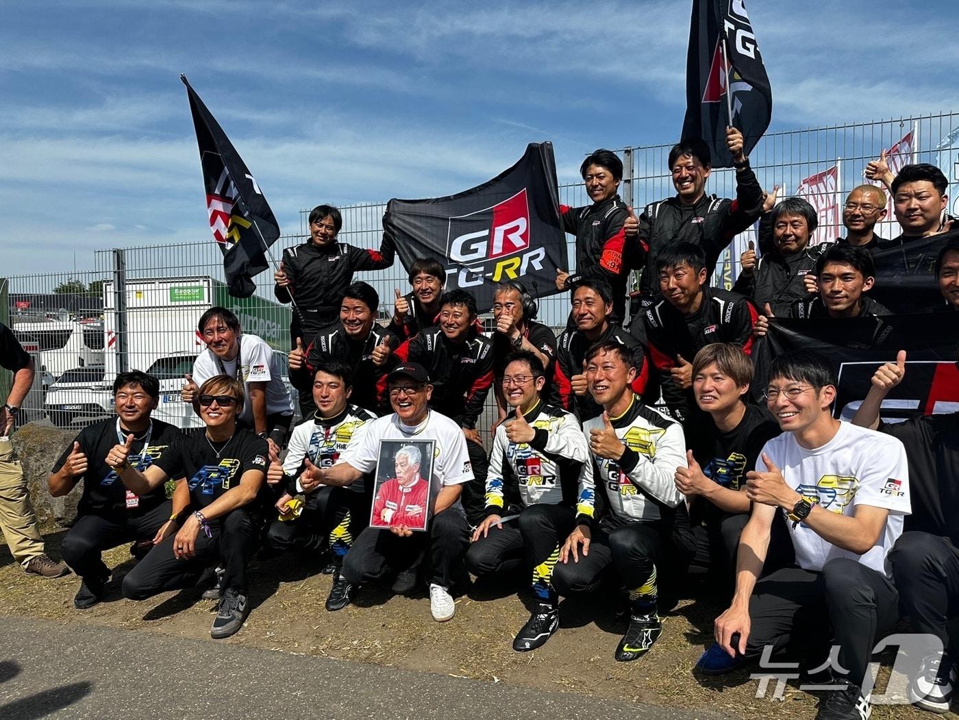 The Nürburgring 24 Hours was held from June 19-22 at the Nürburgring circuit in Nürburg, Rhineland-Palatinate, Germany. The photo shows the Toyota Gazoo Rookie Racing team immediately after the race. / Photo courtesy of the Toyota Gazoo Rookie Racing Joint Press Corps