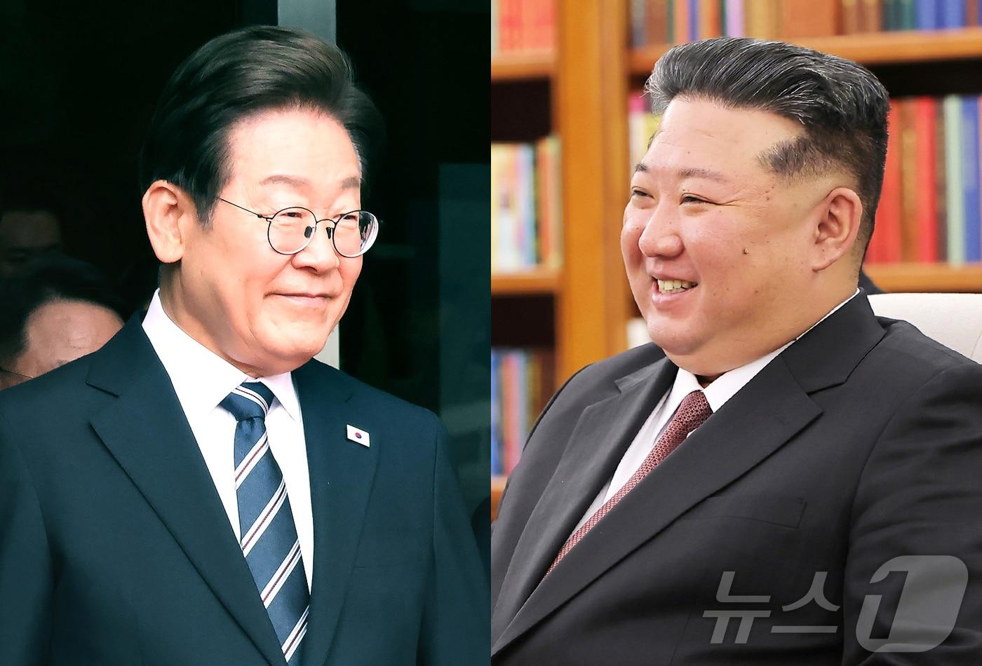 South Korean President Lee Jae-myung and General Secretary of the Workers&#39; Party of Korea Kim Jong Un / News1