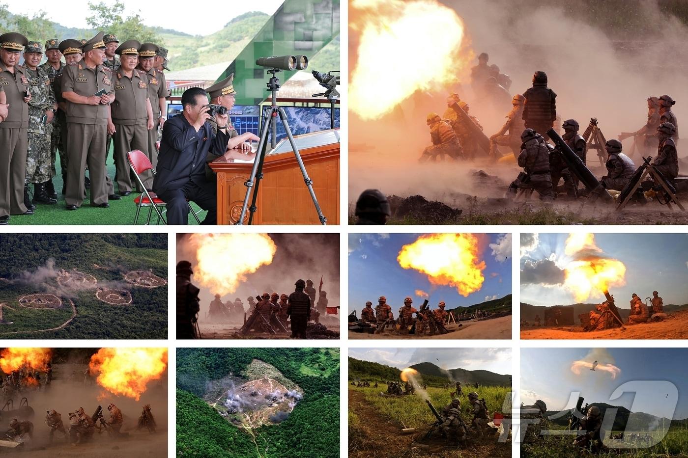 The Workers&#39; Party newspaper Rodong Sinmun reported on Tuesday that a firing drill competition involving tactical artillery units under the combined formations of the Korean People&#39;s Army took place on Monday / Rodong Sinmun