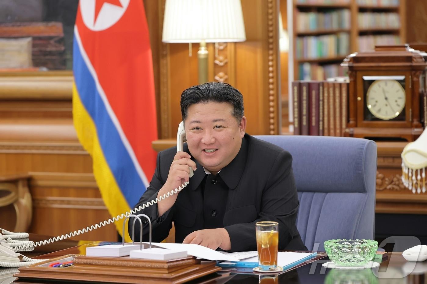 The Workers&#39; Party of Korea&#39;s official newspaper, Rodong Sinmun, reported on Wednesday that North Korean leader Kim Jong Un had a phone conversation with Russian President Vladimir Putin on the previous day / Rodong Sinmun