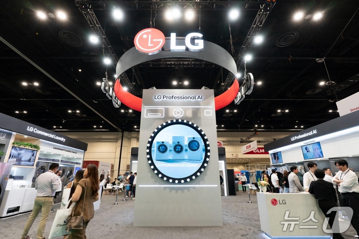 LG Electronics unveiled its booth at The Clean Show 2025, North America&#39;s largest laundry and textile care industry exhibition, held in Orlando, U.S., for four days from August 23 &#40;Provided by LG Electronics&#41;. 2025.08.23