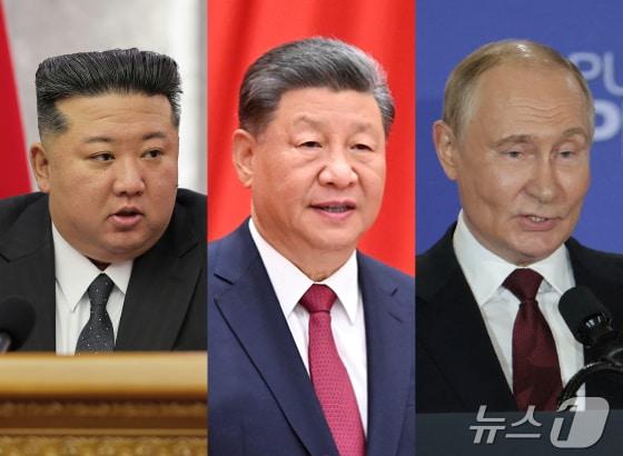 Kim Jong Un, General Secretary of the Workers' Party of Korea; Xi Jinping, President of China; Vladimir Putin, President of Russia 2026.4.9 / News1
