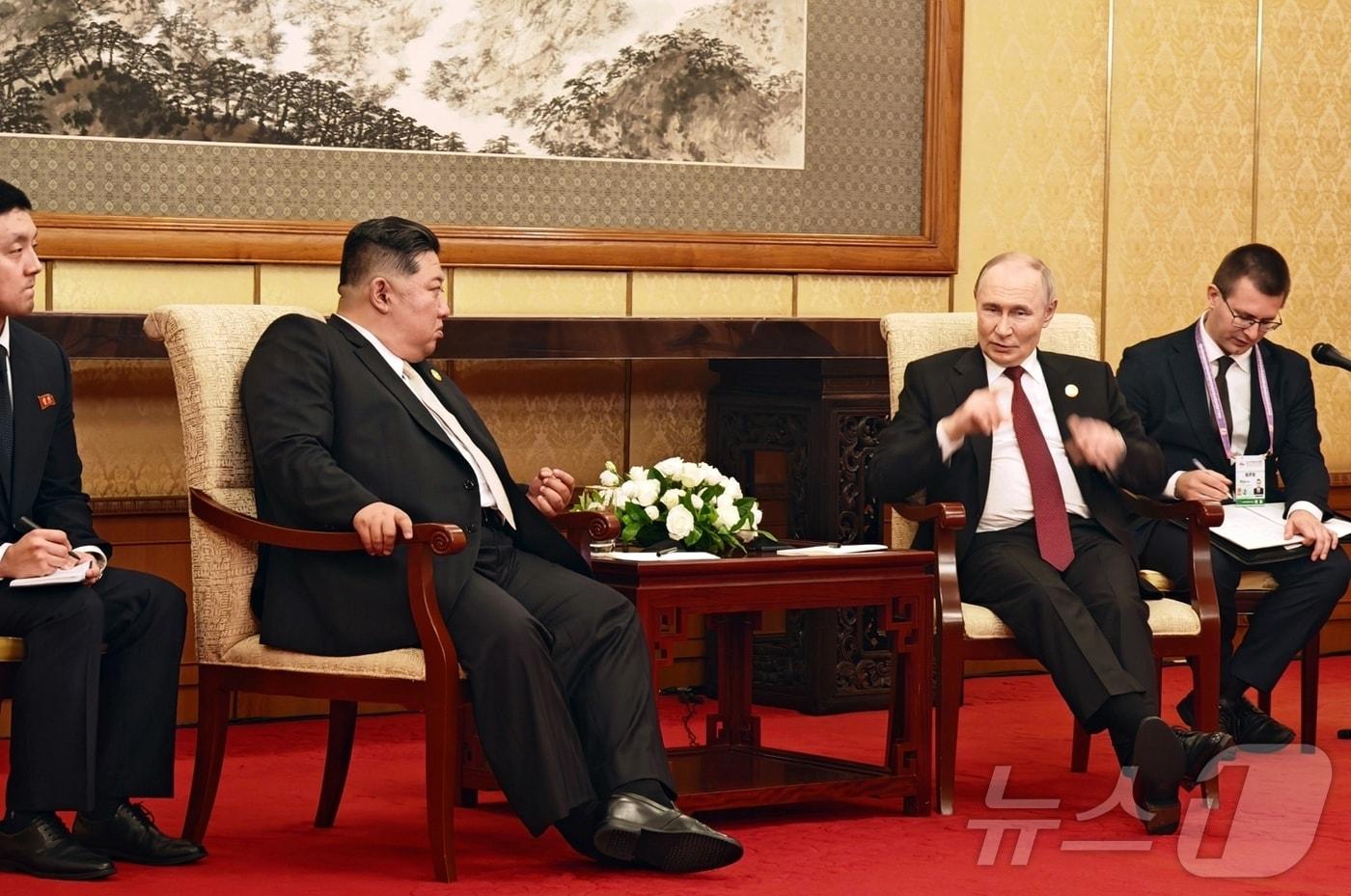 North Korea&#39;s Workers&#39; Party of Korea General Secretary Kim Jong Un and Russian President Vladimir Putin / Rodong Sinmun