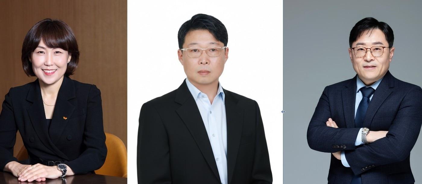 Park Jin-seon, COO of SK Bioscience (from left), Lee Sang-yoon, L House Factory Manager (also serving as Head of Bio Research Division), Lee Beom-han, Head of Quality Engineering Department (Provided by SK Bioscience) / News1