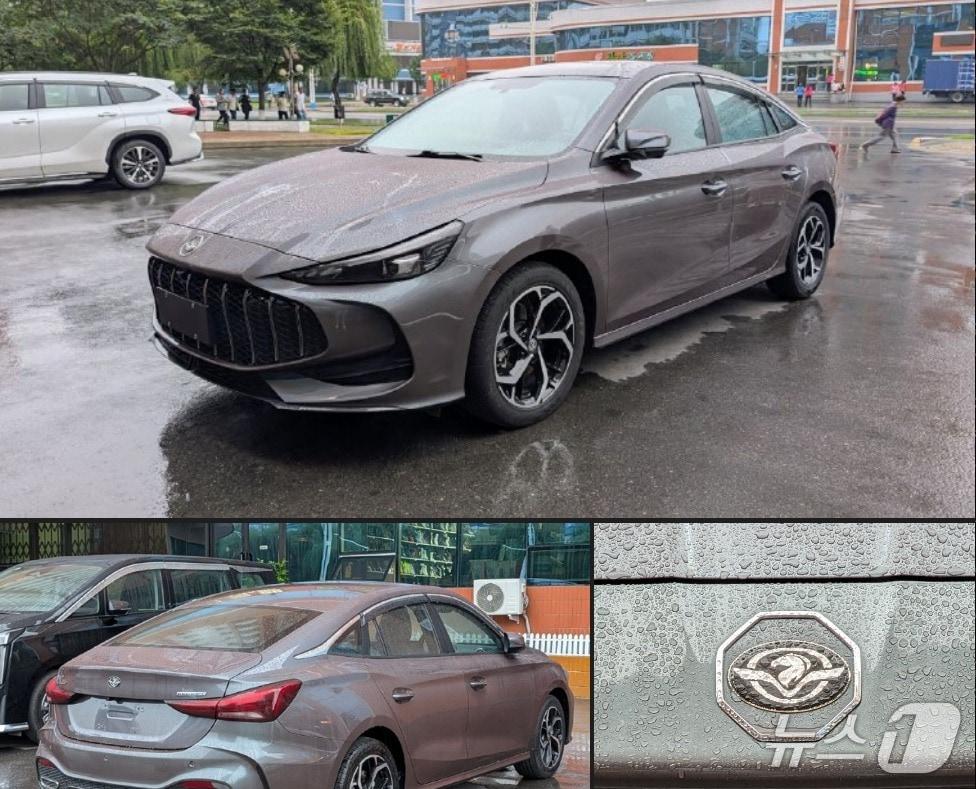 A Russian traveler active on Telegram under the ID sir_s_gory recently shared photos claiming to have spotted a new sedan, believed to be produced by the North Korean car brand Chollima, while traveling in North Korea last October / Screenshot from Telegram