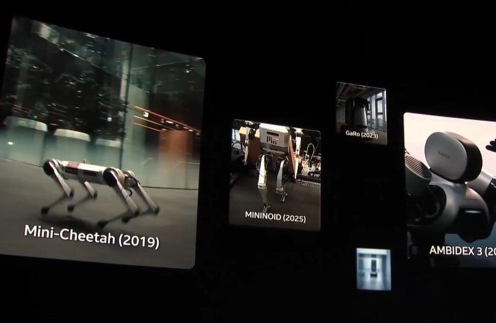 Video of the humanoid robot Mininoid unveiled by Naver at DAN25 last November / News1