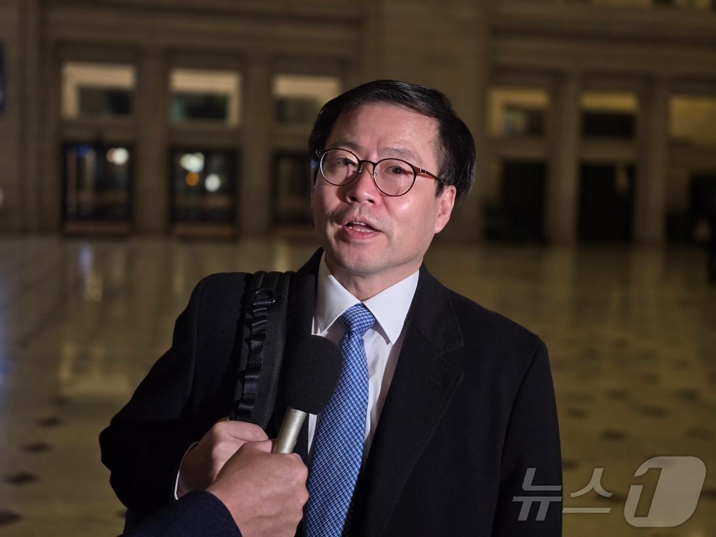 Yeo Han-koo, Director-General of the Trade Negotiations Bureau at the Ministry of Trade, Industry and Energy, briefed Korean reporters on the results of negotiations with the U.S. side at Union Station in Washington, D.C., on Tuesday 2026.02.03 / News1