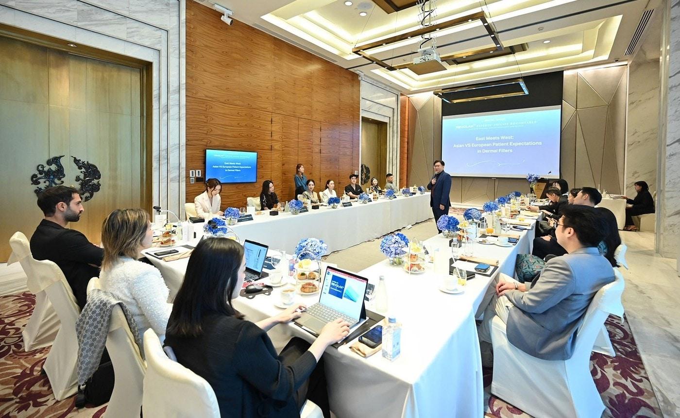 Hugel is introducing its HA filler Revolax through a roundtable at Thailand's largest dermatology conference / Provided by Huons