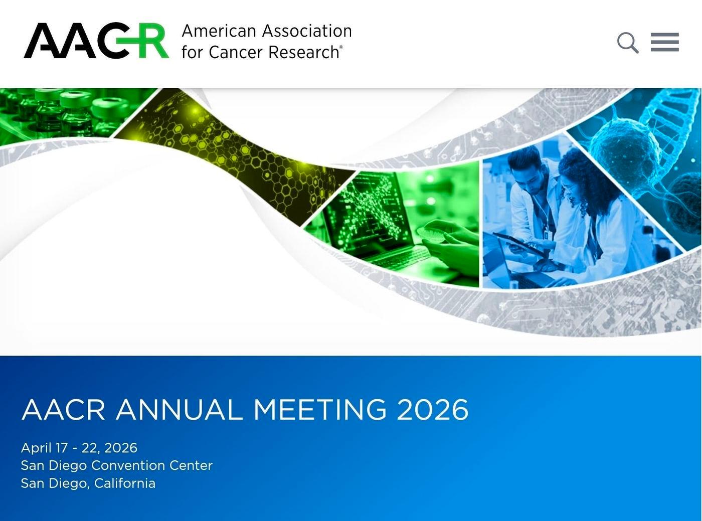 AACR Annual Meeting 2026 Homepage / Provided by Onconic Therapeutics