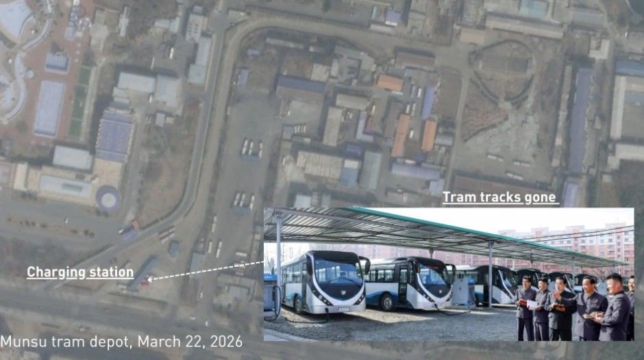 NK News, a U.S.-based media outlet specializing in North Korea, reported on Thursday that North Korea has begun replacing the trams that have been in operation on the east coast for over 30 years with electric buses / Capture from NK News