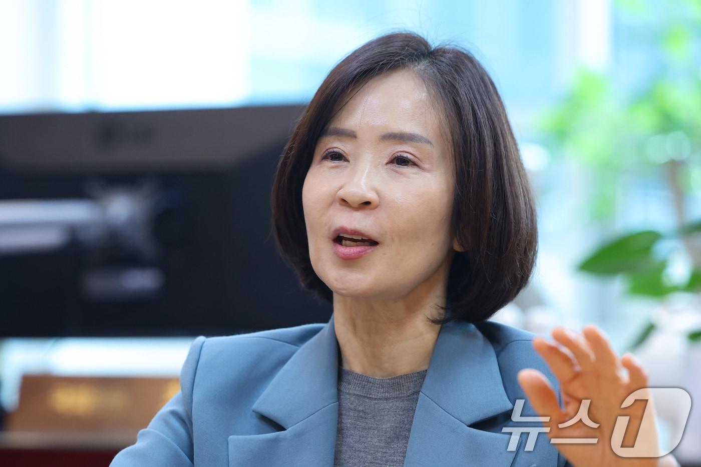 Rep. Choi Soo-jin of the People Power Party is interviewed by News1 at the National Assembly Members' Office Building in Yeouido, Seoul, on March 4 2026.3.4 / News1