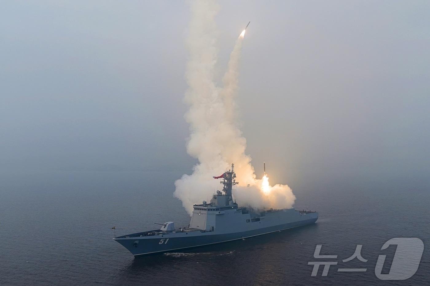 The Rodong Sinmun, the official newspaper of North Korea's Workers' Party, reported on Thursday that Comrade Kim Jong Un observed the test launch of a sea-to-ground strategic cruise missile conducted from a ship on Wednesday / Rodong Sinmun