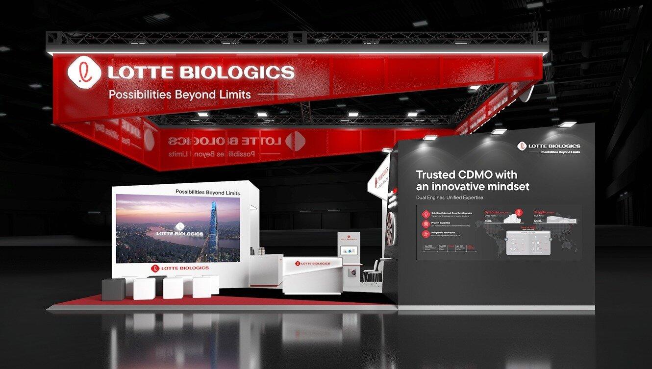 The Lotte Biologics booth installed at last year's CPHI event venue (Provided by Lotte Biologics) / News1