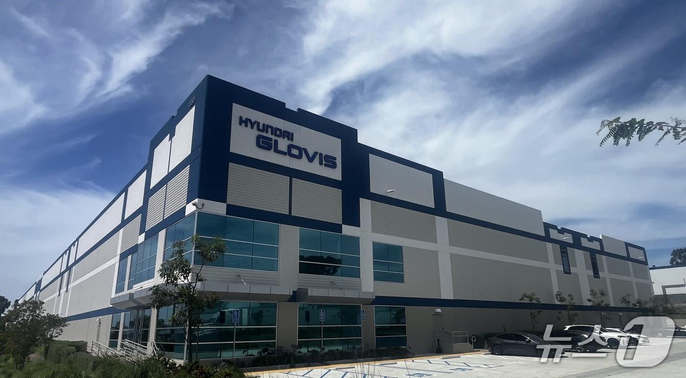 Exterior view of Hyundai Glovis's integrated logistics center in Los Angeles (LA), U.S.