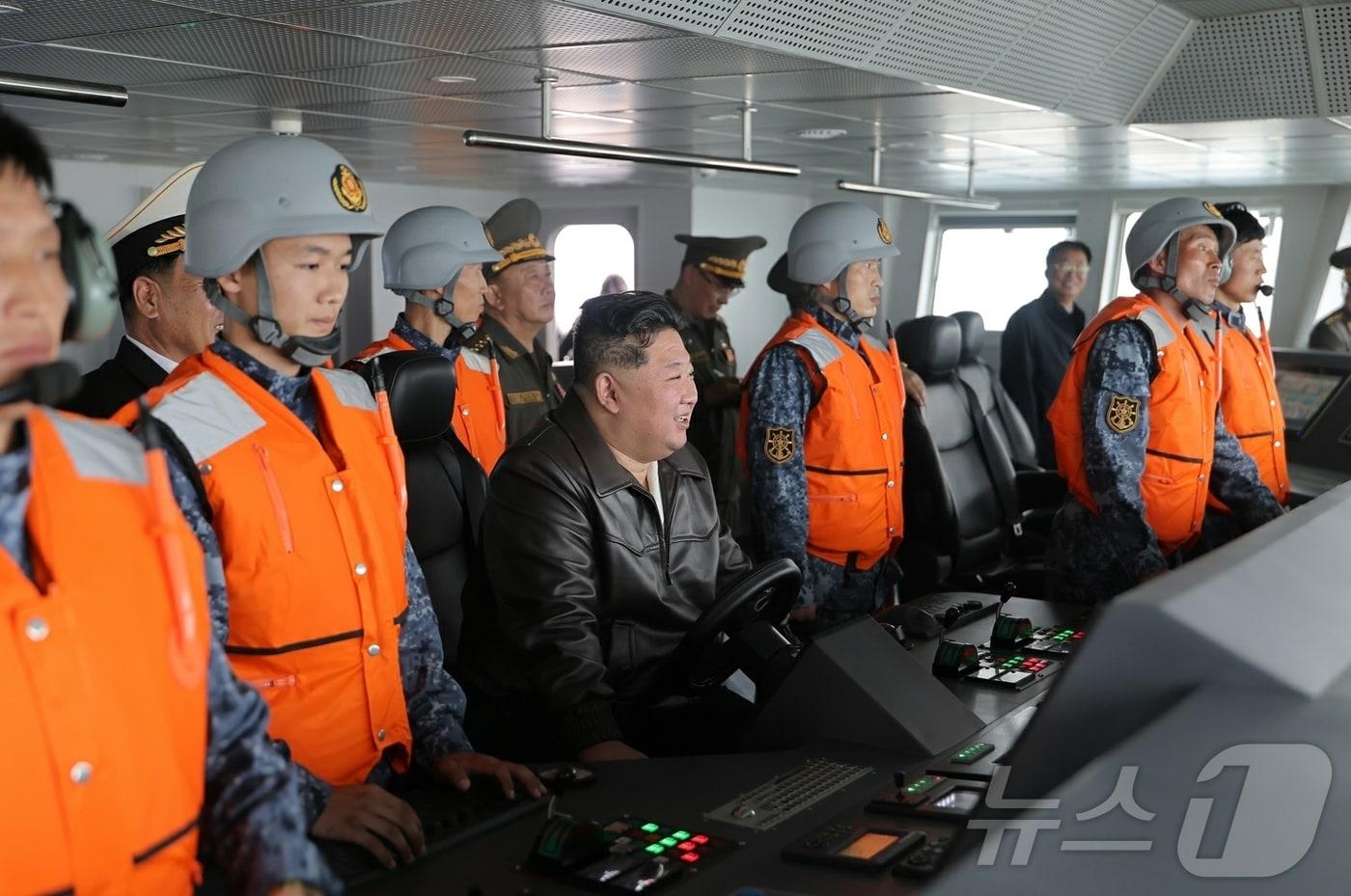 A photo of North Korean leader Kim Jong Un released by North Korea’s official Korean Central News Agency (KCNA). Redistribution prohibited. / Courtesy of News1