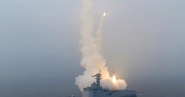 Kim Jong Un Oversees Strategic Cruise Missile Test From North Korea's New 5,000-Ton Destroyer