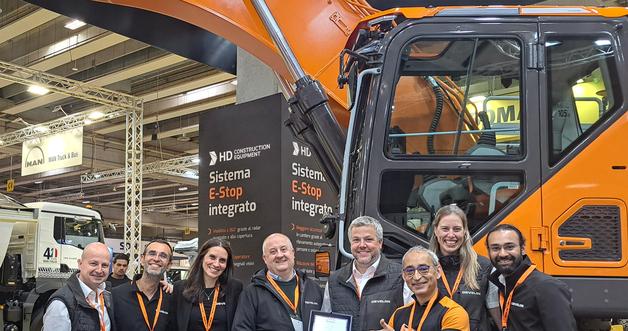 HD Construction Equipment Wins Italian Innovation Award for AI-Based Emergency Braking System
