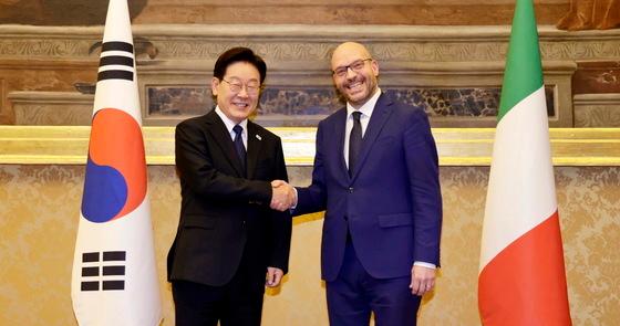 South Korea's President Lee, Italian Lower House Speaker Discuss Expanding Bilateral Cooperation